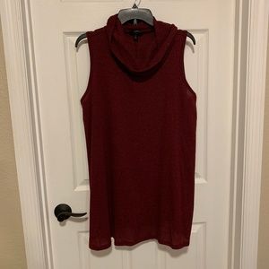 ana Cowl Neck Maroon Tunic - Sz 1X